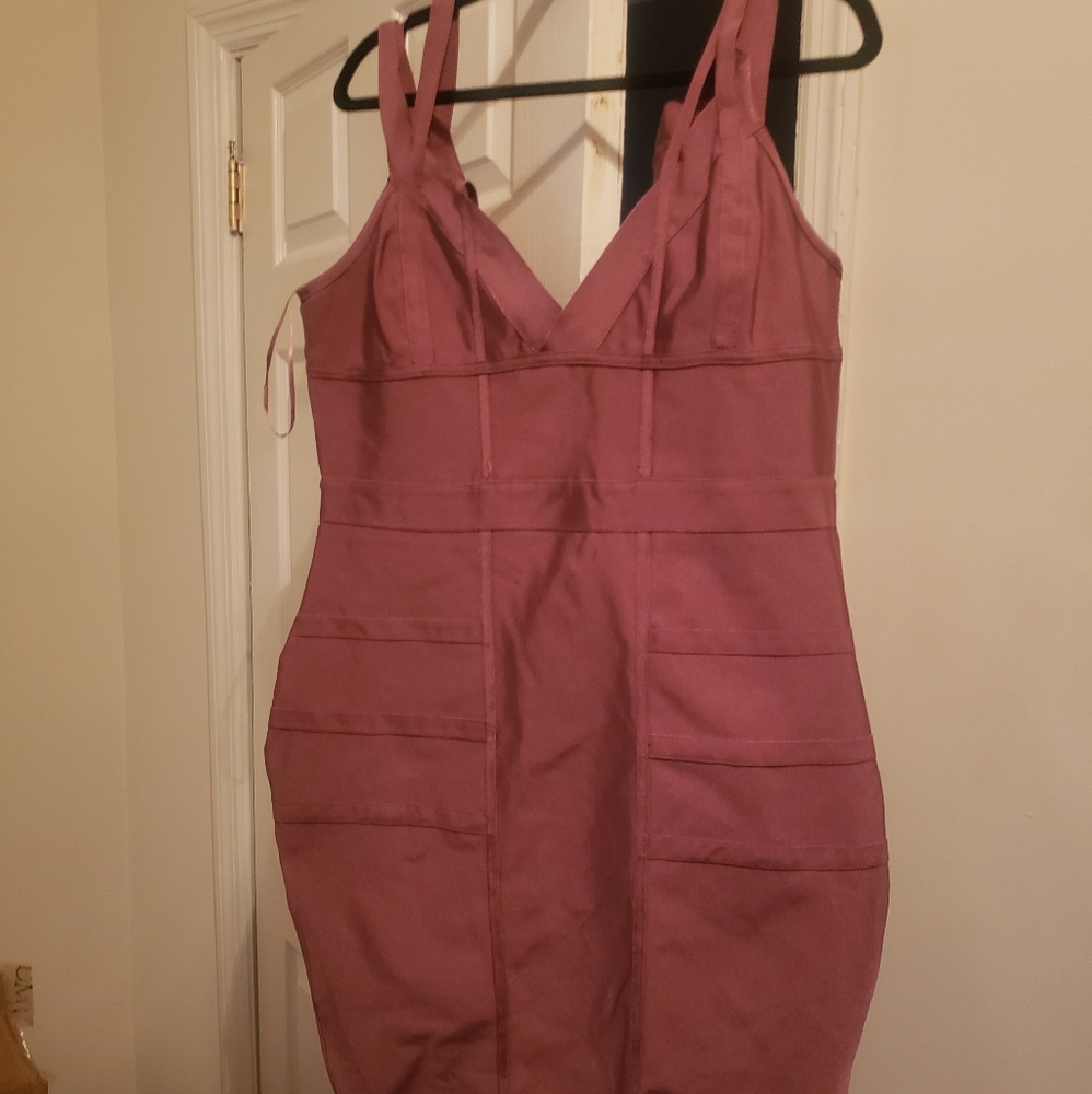 Fashion Nova Lansa Bandage Dress - Mauve, NWT, 3x